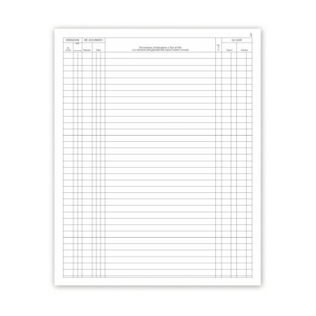 Registro Carico/Scarico oli usati - 97 pagine prenumerate - 31x24,5 cm